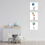 Wallity FAH11 Conjunto de 3 Cuadros Decorativos sobre Lienzo Multicolor de 30 x 30 cm